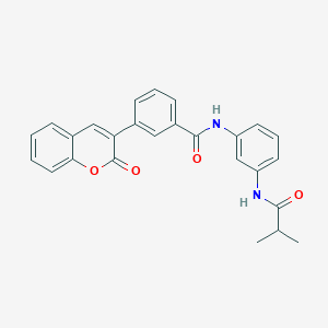 N-[3-(isobutyrylamino)phenyl]-3-(2-oxo-2H-chromen-3-yl)benzamide