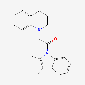 molecular formula C21H22N2O B3499753 1-[2-(2,3-dimethyl-1H-indol-1-yl)-2-oxoethyl]-1,2,3,4-tetrahydroquinoline 