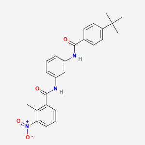 N-{3-[(4-tert-butylbenzoyl)amino]phenyl}-2-methyl-3-nitrobenzamide