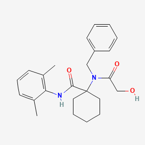 molecular formula C24H30N2O3 B3499821 1-[benzyl(glycoloyl)amino]-N-(2,6-dimethylphenyl)cyclohexanecarboxamide 