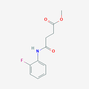 molecular formula C11H12FNO3 B3499823 methyl 4-[(2-fluorophenyl)amino]-4-oxobutanoate 