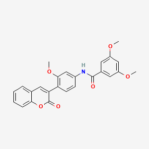 3,5-dimethoxy-N-[3-methoxy-4-(2-oxo-2H-chromen-3-yl)phenyl]benzamide