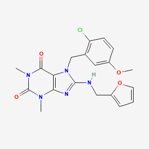 7-(2-chloro-5-methoxybenzyl)-8-[(2-furylmethyl)amino]-1,3-dimethyl-3,7-dihydro-1H-purine-2,6-dione