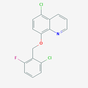 molecular formula C16H10Cl2FNO B3499852 5-chloro-8-[(2-chloro-6-fluorobenzyl)oxy]quinoline 