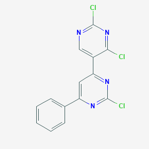 molecular formula C14H7Cl3N4 B3499905 2,2',4'-trichloro-6-phenyl-4,5'-bipyrimidine 