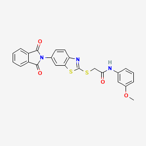 2-{[6-(1,3-dioxo-1,3-dihydro-2H-isoindol-2-yl)-1,3-benzothiazol-2-yl]thio}-N-(3-methoxyphenyl)acetamide