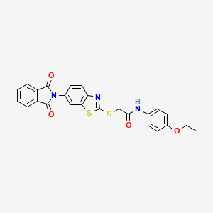 2-{[6-(1,3-dioxo-1,3-dihydro-2H-isoindol-2-yl)-1,3-benzothiazol-2-yl]thio}-N-(4-ethoxyphenyl)acetamide