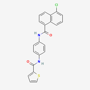 molecular formula C22H15ClN2O2S B3500009 N-{4-[(5-chloro-1-naphthoyl)amino]phenyl}-2-thiophenecarboxamide 