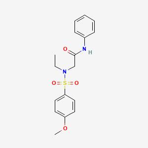molecular formula C17H20N2O4S B3500013 N~2~-ethyl-N~2~-[(4-methoxyphenyl)sulfonyl]-N~1~-phenylglycinamide 