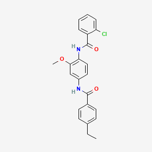 2-chloro-N-{4-[(4-ethylbenzoyl)amino]-2-methoxyphenyl}benzamide