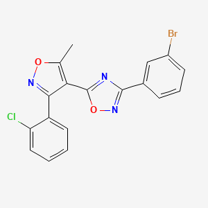 3-(3-bromophenyl)-5-[3-(2-chlorophenyl)-5-methyl-4-isoxazolyl]-1,2,4-oxadiazole