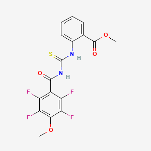 molecular formula C17H12F4N2O4S B3500047 methyl 2-({[(2,3,5,6-tetrafluoro-4-methoxybenzoyl)amino]carbonothioyl}amino)benzoate 