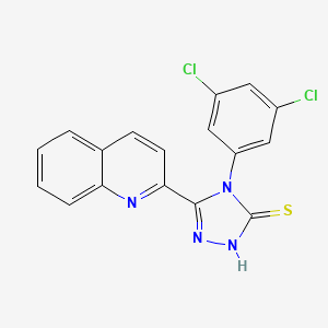 molecular formula C17H10Cl2N4S B3500059 4-(3,5-dichlorophenyl)-5-(2-quinolinyl)-4H-1,2,4-triazole-3-thiol 