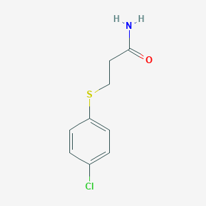 molecular formula C9H10ClNOS B350006 3-(4-Chlorophenyl)sulfanylpropanamide CAS No. 90562-46-2