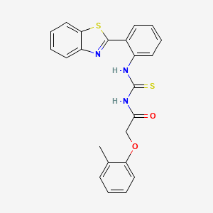 N-({[2-(1,3-benzothiazol-2-yl)phenyl]amino}carbonothioyl)-2-(2-methylphenoxy)acetamide