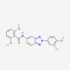 molecular formula C22H19ClN4O4 B3500101 N-[2-(3-chloro-4-methoxyphenyl)-2H-1,2,3-benzotriazol-5-yl]-2,6-dimethoxybenzamide 