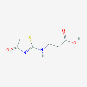 molecular formula C6H8N2O3S B350012 3-(4-Oxo-4,5-dihydro-thiazol-2-ylamino)-propionic acid CAS No. 797027-57-7