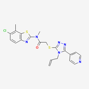 2-{[4-allyl-5-(4-pyridinyl)-4H-1,2,4-triazol-3-yl]thio}-N-(6-chloro-7-methyl-1,3-benzothiazol-2-yl)-N-methylacetamide