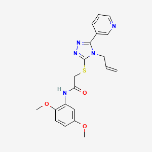 molecular formula C20H21N5O3S B3500131 2-{[4-allyl-5-(3-pyridinyl)-4H-1,2,4-triazol-3-yl]thio}-N-(2,5-dimethoxyphenyl)acetamide 