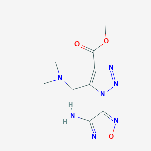 molecular formula C9H13N7O3 B3500136 methyl 1-(4-amino-1,2,5-oxadiazol-3-yl)-5-[(dimethylamino)methyl]-1H-1,2,3-triazole-4-carboxylate 