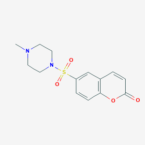 molecular formula C14H16N2O4S B3500140 6-[(4-methyl-1-piperazinyl)sulfonyl]-2H-chromen-2-one 