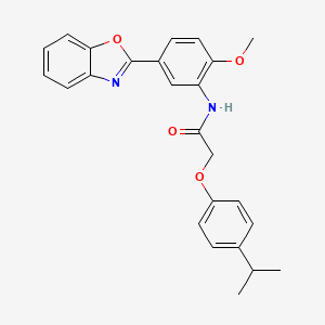N-[5-(1,3-benzoxazol-2-yl)-2-methoxyphenyl]-2-(4-isopropylphenoxy)acetamide