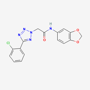 molecular formula C16H12ClN5O3 B3500174 N-1,3-benzodioxol-5-yl-2-[5-(2-chlorophenyl)-2H-tetrazol-2-yl]acetamide 