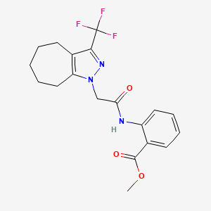 methyl 2-({[3-(trifluoromethyl)-5,6,7,8-tetrahydrocyclohepta[c]pyrazol-1(4H)-yl]acetyl}amino)benzoate