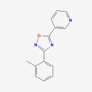 molecular formula C14H11N3O B3500221 3-[3-(2-methylphenyl)-1,2,4-oxadiazol-5-yl]pyridine 