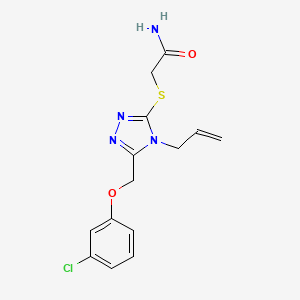 2-({4-allyl-5-[(3-chlorophenoxy)methyl]-4H-1,2,4-triazol-3-yl}thio)acetamide