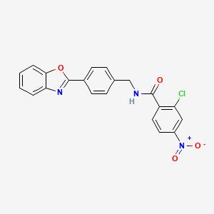 N-[4-(1,3-benzoxazol-2-yl)benzyl]-2-chloro-4-nitrobenzamide