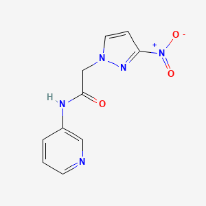 molecular formula C10H9N5O3 B3500246 2-(3-nitro-1H-pyrazol-1-yl)-N-3-pyridinylacetamide 