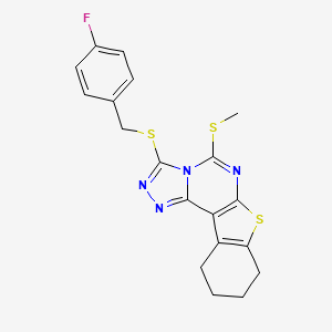 3-[(4-fluorobenzyl)thio]-5-(methylthio)-8,9,10,11-tetrahydro[1]benzothieno[3,2-e][1,2,4]triazolo[4,3-c]pyrimidine