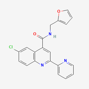 6-chloro-N-(2-furylmethyl)-2-(2-pyridinyl)-4-quinolinecarboxamide