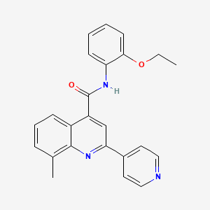 N-(2-ethoxyphenyl)-8-methyl-2-(4-pyridinyl)-4-quinolinecarboxamide