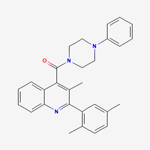 2-(2,5-dimethylphenyl)-3-methyl-4-[(4-phenyl-1-piperazinyl)carbonyl]quinoline