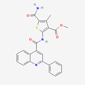 methyl 5-(aminocarbonyl)-4-methyl-2-{[(2-phenyl-4-quinolinyl)carbonyl]amino}-3-thiophenecarboxylate