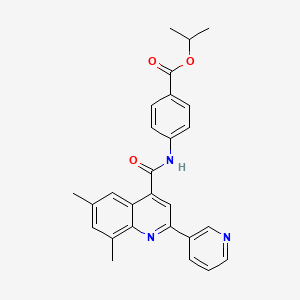 isopropyl 4-({[6,8-dimethyl-2-(3-pyridinyl)-4-quinolinyl]carbonyl}amino)benzoate