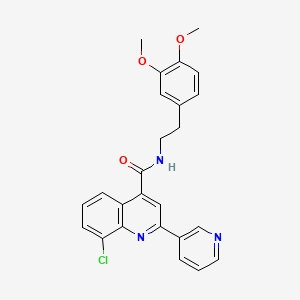 8-chloro-N-[2-(3,4-dimethoxyphenyl)ethyl]-2-(3-pyridinyl)-4-quinolinecarboxamide