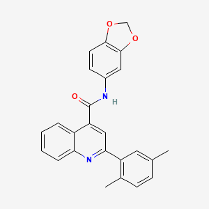 N-1,3-benzodioxol-5-yl-2-(2,5-dimethylphenyl)-4-quinolinecarboxamide