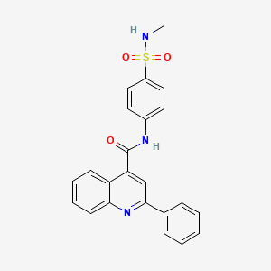 N-{4-[(methylamino)sulfonyl]phenyl}-2-phenyl-4-quinolinecarboxamide