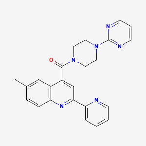 6-methyl-2-(2-pyridinyl)-4-{[4-(2-pyrimidinyl)-1-piperazinyl]carbonyl}quinoline