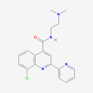 molecular formula C19H19ClN4O B3500467 8-chloro-N-[2-(dimethylamino)ethyl]-2-(2-pyridinyl)-4-quinolinecarboxamide 