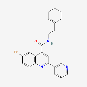 molecular formula C23H22BrN3O B3500471 6-bromo-N-[2-(1-cyclohexen-1-yl)ethyl]-2-(3-pyridinyl)-4-quinolinecarboxamide 
