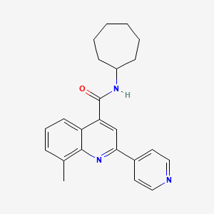 N-cycloheptyl-8-methyl-2-(4-pyridinyl)-4-quinolinecarboxamide