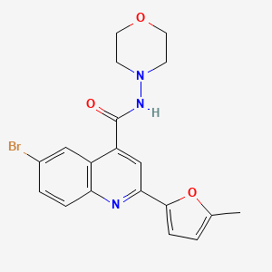 molecular formula C19H18BrN3O3 B3500480 6-bromo-2-(5-methyl-2-furyl)-N-4-morpholinyl-4-quinolinecarboxamide 