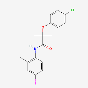 molecular formula C17H17ClINO2 B3500509 2-(4-chlorophenoxy)-N-(4-iodo-2-methylphenyl)-2-methylpropanamide 