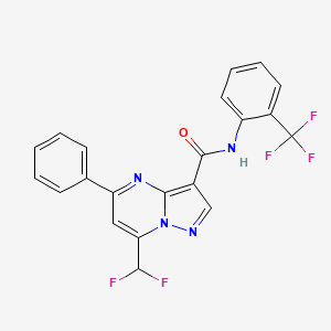 molecular formula C21H13F5N4O B3500527 7-(difluoromethyl)-5-phenyl-N-[2-(trifluoromethyl)phenyl]pyrazolo[1,5-a]pyrimidine-3-carboxamide 