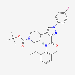 tert-butyl 4-[3-{[(2-ethyl-6-methylphenyl)amino]carbonyl}-1-(4-fluorophenyl)-1H-pyrazol-4-yl]-1-piperidinecarboxylate