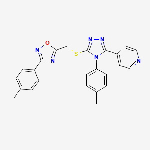 4-[4-(4-methylphenyl)-5-({[3-(4-methylphenyl)-1,2,4-oxadiazol-5-yl]methyl}thio)-4H-1,2,4-triazol-3-yl]pyridine